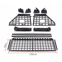  Black Style Molle Panel Shelf Kit For Ford Explorer 2011-2019