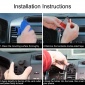 Car Dashboard Mount Car Mount Cell Phone Holder Adjustable For Toyota Land Cruiser Prado J120 / Lexus GX 470 2003-2009