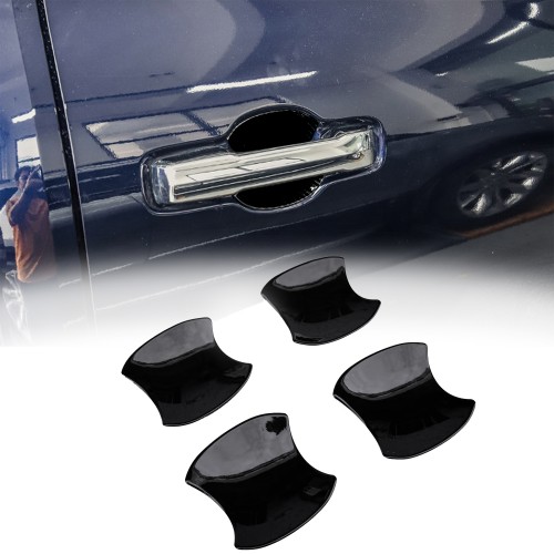 4PCS Glossy Black Style Car Side Door Handle Bowl Cover Trim For Toyota 4Runner 2025 4PCS Glossy Black Style Car Side Door Handle Bowl Cover Trim For Toyota 4Runner 2025