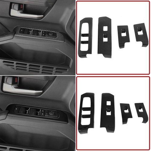 4PCS Window Lift Switch Button Panel Cover For Toyota 4Runner 2025 LHD 4PCS Window Lift Switch Button Panel Cover For Toyota 4Runner 2025 LHD
