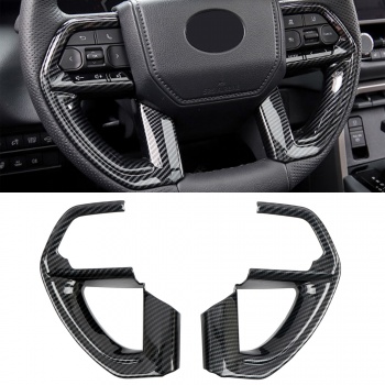 Carbon Style Interior ABS Steering Wheel Decor Cover Trim For Toyota Tundra 2022-2025 / 4Runner 2025 /...