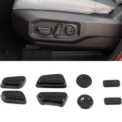 Carbon Style Car Seat Adjustment Button Switch Knob Panel Cover For Toyota Tundra 2022-2025 / 4Runner 2025 / Tacoma 2024 2025