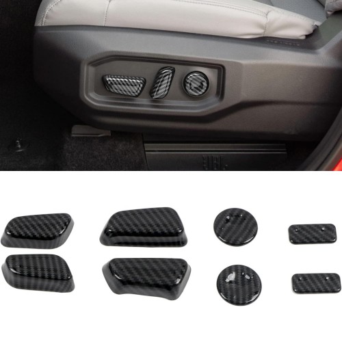 Carbon Style Car Seat Adjustment Button Switch Knob Panel Cover For Toyota Tundra 2022-2025 / 4Runner 2025 / Tacoma 2024 2025 Carbon Style Car Seat Adjustment Button Switch Knob Panel Cover For Toyota Tundra 2022-2025 / 4Runner 2025 / Tacoma 2024 2025