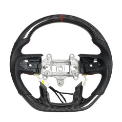 Carbon Fiber Heated Steering Wheel Perforated Leather For Dodge Ram TRX 1500 2019-2024