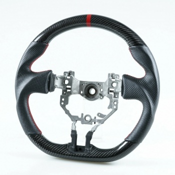 Flat Bottom Carbon Leather Steering Wheel Replacement Parts For Toyota 86 2012-2016/ Subaru BRZ 2012-2...