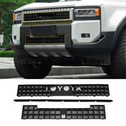 Matte Balck Style Front Bumper Grille Cover Trim For Toyota Land Cruiser Prado J250 LC250 2024 2025