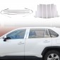 18PCS Stainless Steel Window Middle Pillar Post Molding Frame Overlays Cover Trim Toyota RAV4 2019-2025