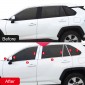18PCS Stainless Steel Window Middle Pillar Post Molding Frame Overlays Cover Trim Toyota RAV4 2019-2025