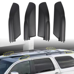 4PCS Black Style Roof Rack Rail End Cover Shell Replacement For Toyota Sequoia 2008-2022