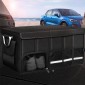 92L Foldable Car Trunk Storage Box With Backrest Auto Trunk Organizer 