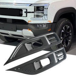 2PCS Carbon Style Front Fog Light Lamp Cover For BYD SHARK 2024 2025