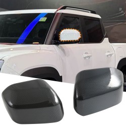 2PCS Carbon Style Side Rearview Mirror Overlay Cover For BYD SHARK 2024 2025 LHD