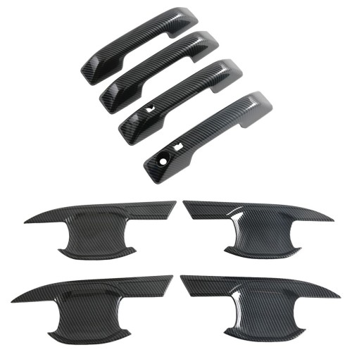 8PCS Carbon Style Car Exterior Side Door Handle Overlay Cover For BYD SHARK 2024 2025 LHD 8PCS Carbon Style Car Exterior Side Door Handle Overlay Cover For BYD SHARK 2024 2025 LHD
