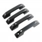 8PCS Carbon Style Car Exterior Side Door Handle Overlay Cover For BYD SHARK 2024 2025 LHD