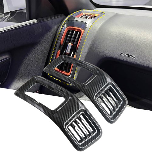 2PCS Carbon Style Front Side Air Condition Vent Cover Trim For BYD SHARK 2024 2025 2PCS Carbon Style Front Side Air Condition Vent Cover Trim For BYD SHARK 2024 2025