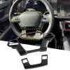 Carbon Style Interior ABS Steering Wheel Decor Cover Trim For BYD SHARK 2024 2025