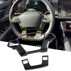 Carbon Style Interior ABS Steering Wheel Decor Cover Trim For BYD SHARK 2024 2025
