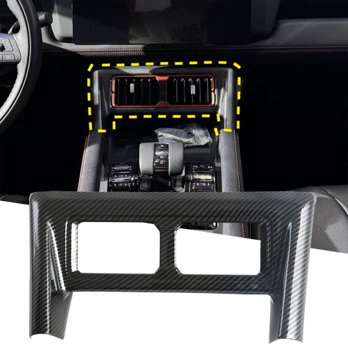 Carbon Style Central control Air Condition Vent Outlet Cover Trim For BYD SHARK 2024 2025 Carbon Style Central control Air Condition Vent Outlet Cover Trim For BYD SHARK 2024 2025