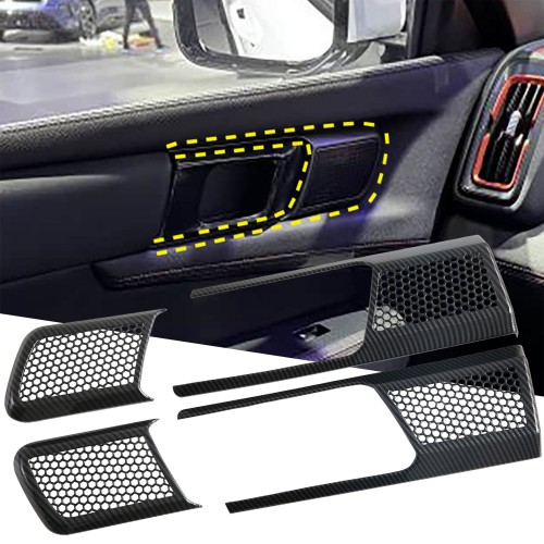 Carbon Style Inner Door Handle Protective Trim Covers For BYD SHARK 2024 2025 Carbon Style Inner Door Handle Protective Trim Covers For BYD SHARK 2024 2025