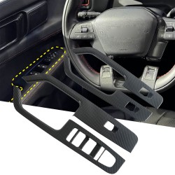 Carbon Style Inner Door Armrest Window Lift Cover Trim For BYD SHARK 2024 2025