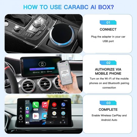 For Wireless CarPlay Ai Box Android Auto 4+64GB Android 10 North America  Version