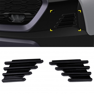 Not Fit For GR Sport version!!!Glossy Black Front Bumper Spoiler Grill Fog Light Cover Trim For Toyota C-HR CHR 2024 2025
