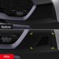 Not Fit For GR Sport version!!!Glossy Black Front Bumper Spoiler Grill Fog Light Cover Trim For Toyota C-HR CHR 2024 2025