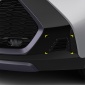 Not Fit For GR Sport version!!!Glossy Black Front Bumper Spoiler Grill Fog Light Cover Trim For Toyota C-HR CHR 2024 2025