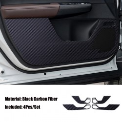 Black Carbon Fiber Inner Door Scratchproof Anti Kick Pad Film Protective Stickers Cover For Honda CR-V CRV 2023-2024 