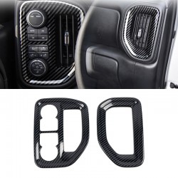 Not Suitable For Low-Equipped!!!! Left And Right Air Vent Outlet Trim 2pcs For Chevrolet SILVERADO 2019-2022