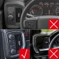 Not Suitable For Low-Equipped!!!! Left And Right Air Vent Outlet Trim 2pcs For Chevrolet SILVERADO 2019-2022