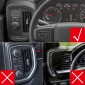 Not suitable for High-Equipped!!!! left and right Air Vent Outlet Trim 2pcs For Chevrolet SILVERADO 2019-2022