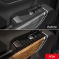  Carbon Fiber Window Switch Control Cover Trim 4PCS For Chevrolet SILVERADO 2019-2022