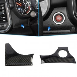 Real Carbon Start Ignition Panel Cover Ignitionor Coils Protective Overlay Fit For Ram 1500 TRX 2022 2023
