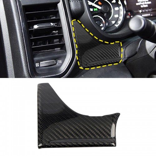 Real Carbon Center Control Strip Left Small Piece For Dodge RAM 1500 TRX 2019-2023