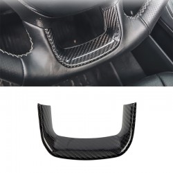 Real Carbon Steering Wheel Frame Trim Decorator Cover For Dodge RAM 1500 TRX 2019-2023