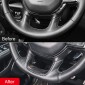 Real Carbon Steering Wheel Frame Trim Decorator Cover For Dodge RAM 1500 TRX 2019-2023