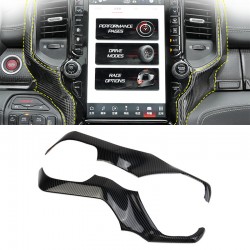 Carbon Fiber Console Dashboard Side Air Conditioning Cover Trim For Dodge Ram 1500 TRX 2022 2023