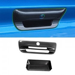 Carbon Fiber Trunk Rear Door Handle Trim Cover For Dodge RAM 1500 TRX 2021-2023