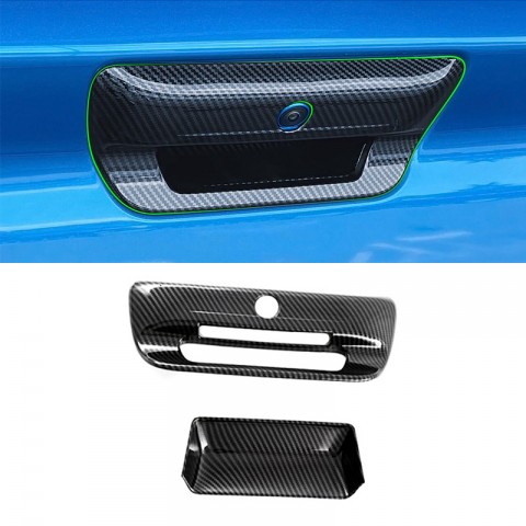 Carbon Fiber Trunk Rear Door Handle Trim Cover For Dodge RAM 1500