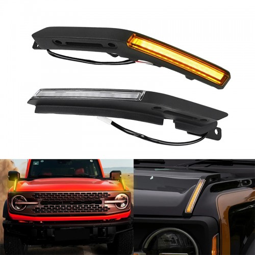 Double Color LED Trail Sight Light Accessories For Ford Bronco 2/4 Door 2021 2022 2023 2024