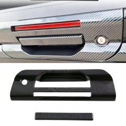 2PCS Carbon Style Trunk Rear Door Handle Trim Cover For Ford Ranger 2023-2024