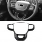 Carbon Style Wheel Steering Panel Cover Trim For Ford Ranger 2023-2024