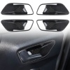 4PCS Carbon Style Inner Side Door Handle Bowl Cover For Ford Puma 2019-2023