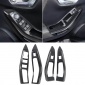 4PCS Carbon Style Inner Door Armrest Window Lift Cover Trim For Ford Puma 2019-2023 Right-Hand Drive