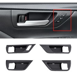 Carbon Style Side Door Handle Bowl Overlay Cover For Toyota Grand Highlander 2024 2025 (with Switch Holes)