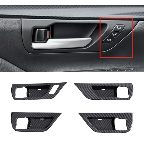 Carbon Style Side Door Handle Bowl Overlay Cover For Toyota Grand Highlander 2024 2025 (with Switch Holes) Carbon Style Side Door Handle Bowl Overlay Cover For Toyota Grand Highlander 2024 2025 (with Switch Holes)
