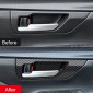 Carbon Style Side Door Handle Bowl Overlay Cover For Toyota Grand Highlander 2024 2025 (with Switch Holes)