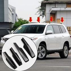 4PCS Black Style Roof Rack Rail End Cover Shell Replacement For Highlander 2001-2007