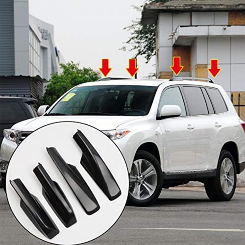 4PCS Black Style Roof Rack Rail End Cover Shell Replacement For Highlander 2001-2007 4PCS Black Style Roof Rack Rail End Cover Shell Replacement For Highlander 2001-2007